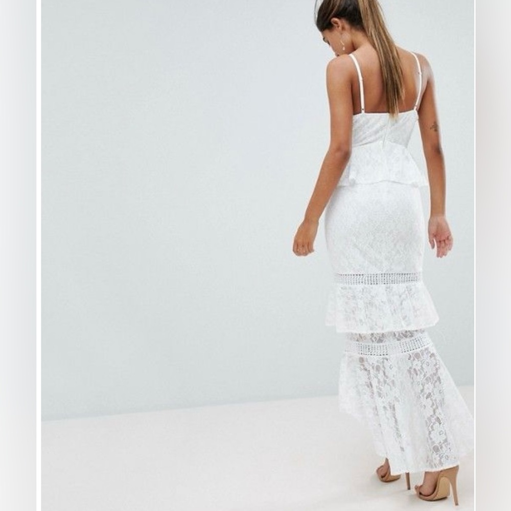 Love Triangle Tiered Ruffle Lace Maxi Dress - Picture 3 of 15